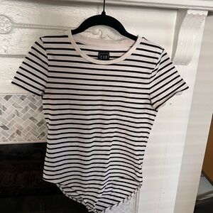 Gap Black and White Striped Bodysuit
